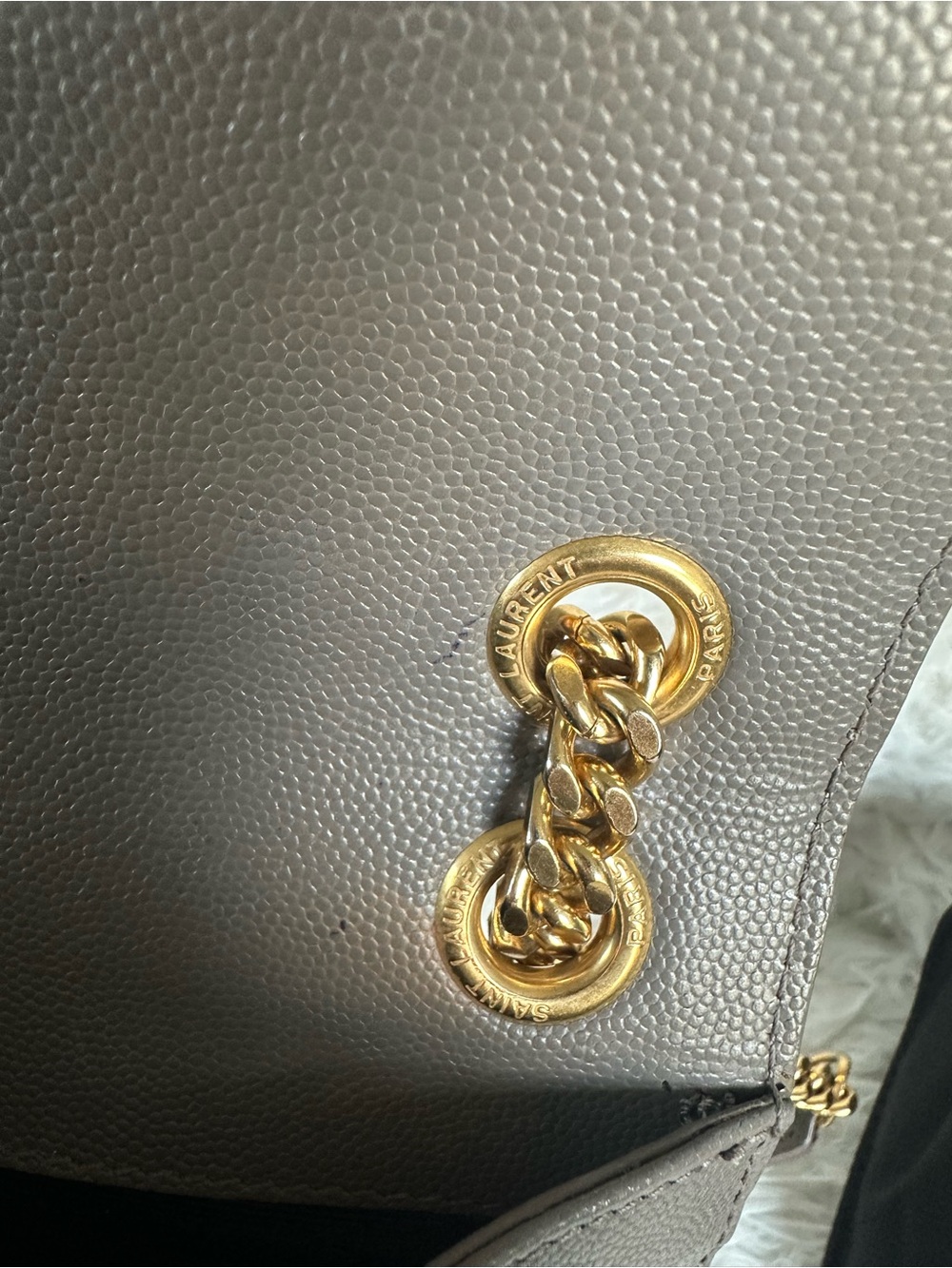 Saint Laurent Grain De Poudre Envelope Matelasse Medium Triquilt Monogram - Picture 14 of 16